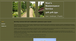 Desktop Screenshot of mattslawnmaintenance.com
