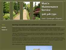 Tablet Screenshot of mattslawnmaintenance.com